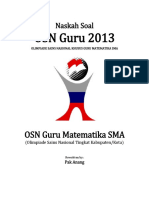 2013-Soal Dan Pembahasan OSN Guru Matematika SMA 2013 Tingkat Kabupaten - Kota