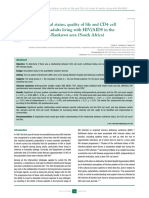 Nutritional Status, Quality of Life and CD4 Cell Count of Adults Living With HIV/AIDS in The Ga-Rankuwa Area (South Africa)