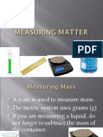 Measuring Matter