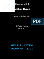 Analisis Kation Gol 1 & Ii