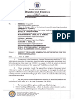 Unnumbered Memo Conduct of Reading Remediation Intervention For The Struggling Readers