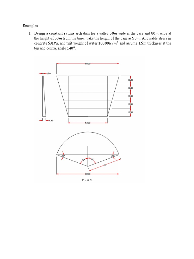 Arch Dam Examples PDF Building Engineering Classical Mechanics