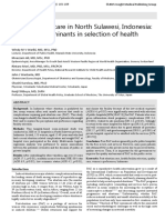 Post-Abortion Care in North Sulawesi, Indonesia Patients Determinants in Selection of Health Facility