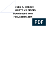 Sayeed A. Sheikh, Advocate VS Siddiq, 1990 Clc-Karachi-High-Court-Sindh 628 (1989)