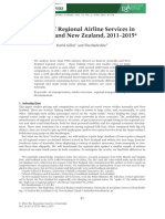 Pricing of Regional Airline Services in Australia and New Zealand, 2011 - 2015