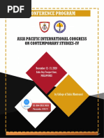 Asia Pacific International Congresson Contemporary Studies-Iv