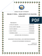 Project Titel:-Mimo Effect On Channel Capacity: Madda Walabu University