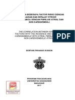Hubungan Beberapa Faktor Risiko Dengan Kejadian Dan Derajat Stroke Kardioemboli Dengan Fibrilasi Atrial Dan Non Kardioemboli