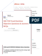 300+TOP Food-Nutrition Objective Questions & Answers MCQs