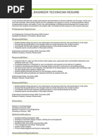 Civil Engineer Technician Resume: Summary