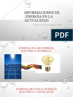 3 Transformaciones de La Energía en La Actualidad