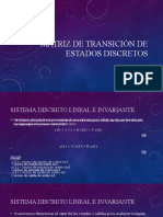 Matriz de Transición de Estados Discretos