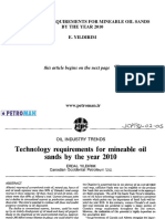 Technology Requirements For Mineable Oil Sands by The Year 2010 E. Yildirim