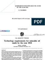 Requirements for Mineable Oil Sands by 2010