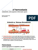 Overview of hemostasis antiplatelets, anticoagulants & fibrinolytic agents
