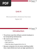 Unit 4: Microcontrollers (Arduino) Overview Digital I/O