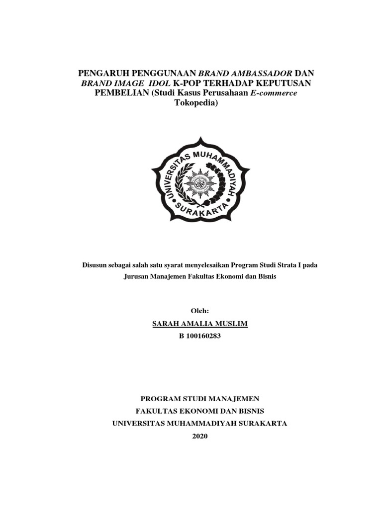 Jurnal Brand Ambassador Tokped | PDF