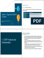 1.1 Ospf Features and Characteristics: Module 1: Single-Area Ospfv2 Concepts