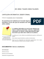 Cartelera Informativa. Deber Formal – Derecho&Deber