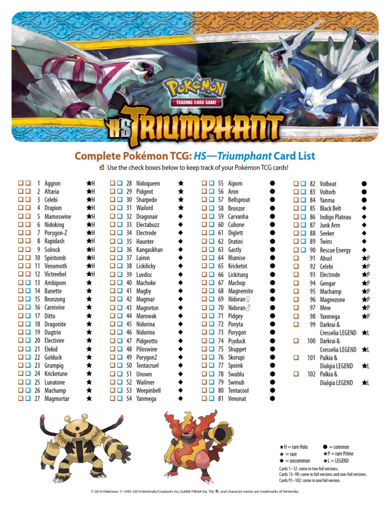 pokemon hs triumphant card list Absol (Prime) Ultra Rare 91/102 pokemon triumphant card list Pokemon