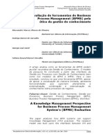 Avaliação de Ferramentas de BPM Pela Ótica Da Gestão Do Conhecimento