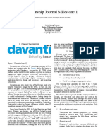 Internship Journal Milestone 1: Individual Journal of The Summer Internship in Davanti Consulting