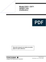 User's Manual: Model CA51, CA71 Handy Cal (Calibrator)