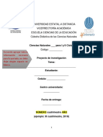 Ejemplo de Proyecto de Ciencias Naturales