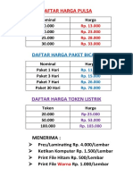 Daftar Harga Cetak Foto