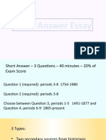 Short Answer Essay 