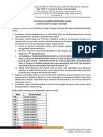 Pengumuman Enrolment Key Matematika Dasar