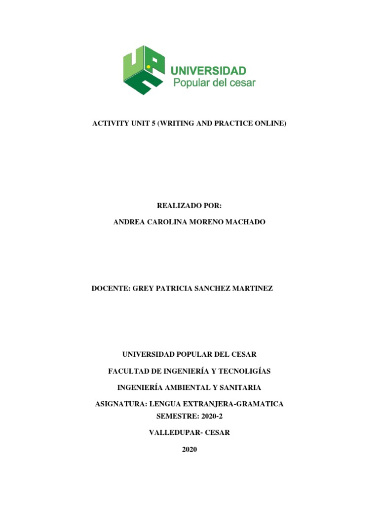 Activity Unit 5 | PDF | Foreign Language Studies | Computers