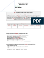 Classes de Palavras - Exercícios