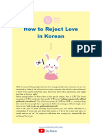 How To Reject Love in Korean