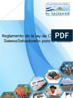 Reglamento de La Ley de Creacion Del Sistema Salvadoreño para La Calidad.