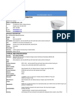 N13: Sanitaryware N13/300/SHEET 003/11: Architectural Standards Product Data Sheet