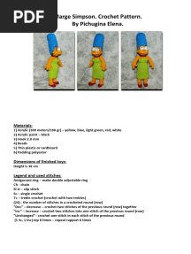 Marge Simpson. Crochet Pattern. by Pichugina Elena.: Materials