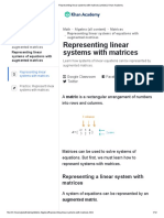 Representing Linear Systems With Matrices (Article) - Khan Academy