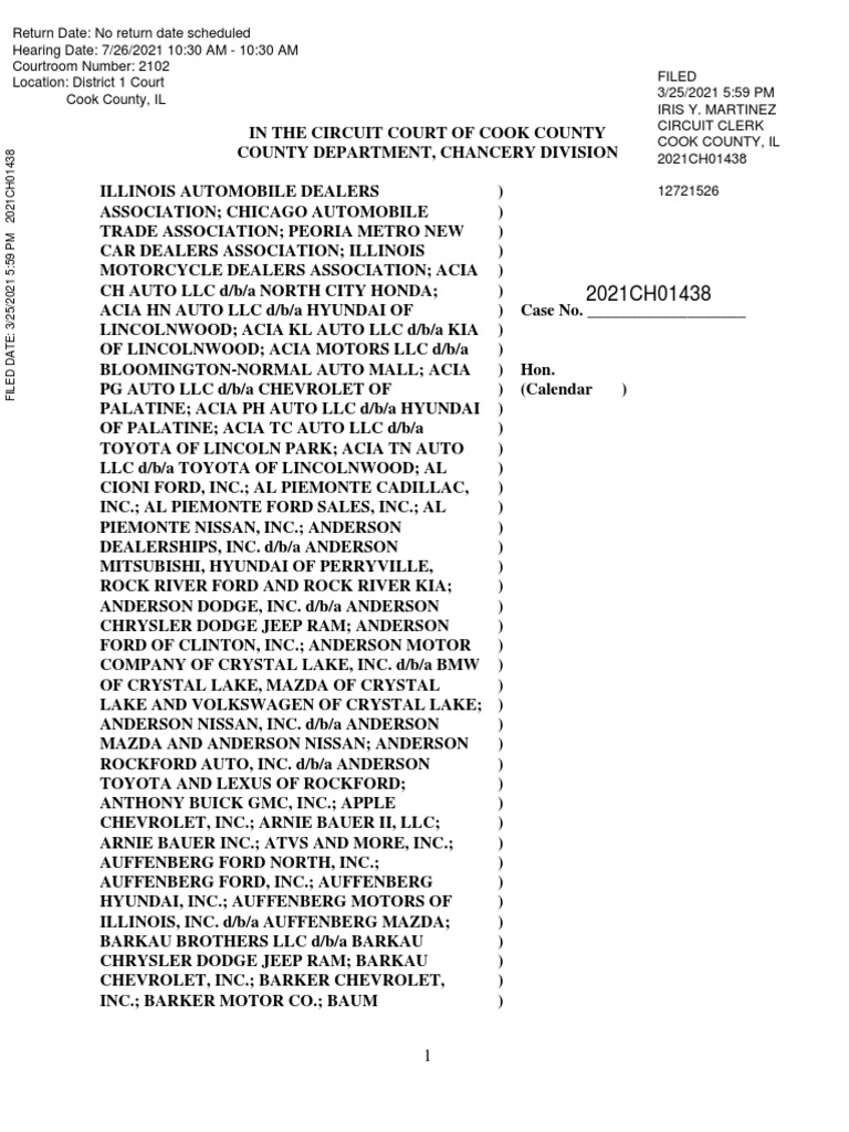 Dealers' Complaint PDF Dodge Franchising