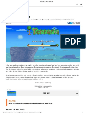 Best secret world seeds for Terraria 1.4