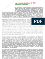 L'arrêt du processus électoral de 1991 - objectifs et conséquences