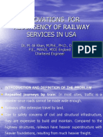 Innovations For Resurgency of Railway Services in Usa