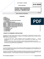 A10 0250 (Rev. H 2000.09) FR - SPECIFICATIONS TECHNIQUES - SECURITE - REGLEMENTATION - DEFINITION - PRESENTATION