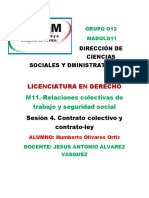 Licenciatura en Derecho: M11.-Relaciones Colectivas de Trabajo y Seguridad Social