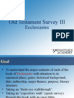 Old Testament Survey III: Ecclesiastes