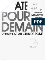 CLUB DE ROME :: Stratégie Pour Demain DEUXIÈME RAPPORT Par MIHAJLO MESAROVIC Et EDUARD PESTEL