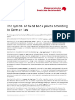 The System of Fixed Book Prices According To German Law