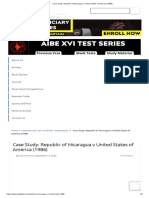 Case Study - Republic of Nicaragua V United States of America (1986)