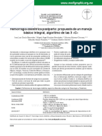 Hemorragia Obstetrica Postparto,Propuesta de Unmanejo Basico Integral, Algortimo de Las 3c