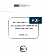 Plan de Capacitacion Seguridad y Salud en El Trabajo-Abril2014